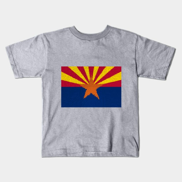 Extruded flag of Arizona Kids T-Shirt by DrPen